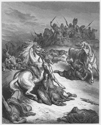 Gustave Doré Bijbel: De dood van Saul door Gustave Dore